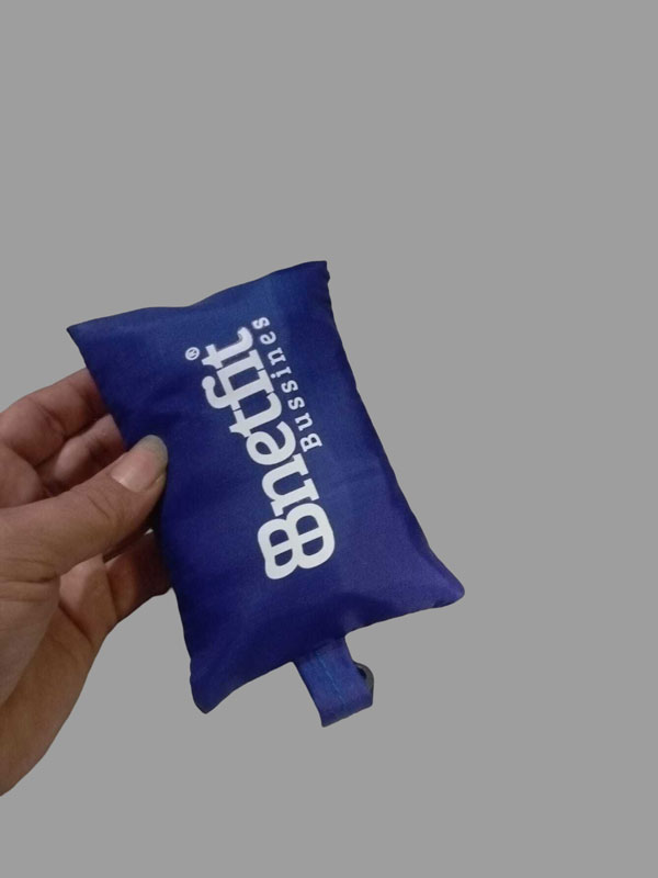 Tas Belanja Lipat Mini Custom Logo – Foldable Bag Souvenir Praktis