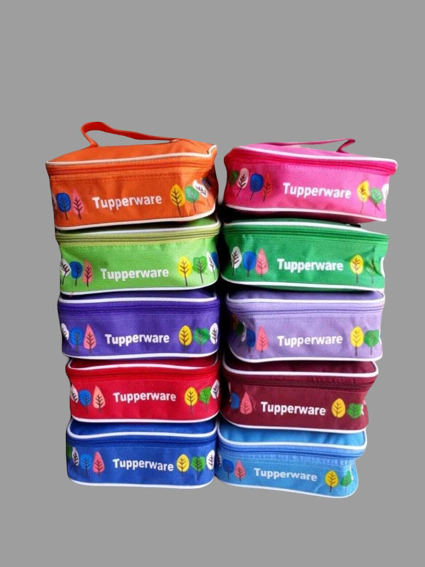 Tas Bekal Tupperware / Lunch Bag Multifungsi – Pouch Serbaguna Warna-warni
