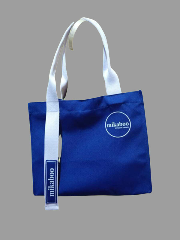 Tote Bag Kanvas Custom Logo Biru – Tas Promosi & Daily Use